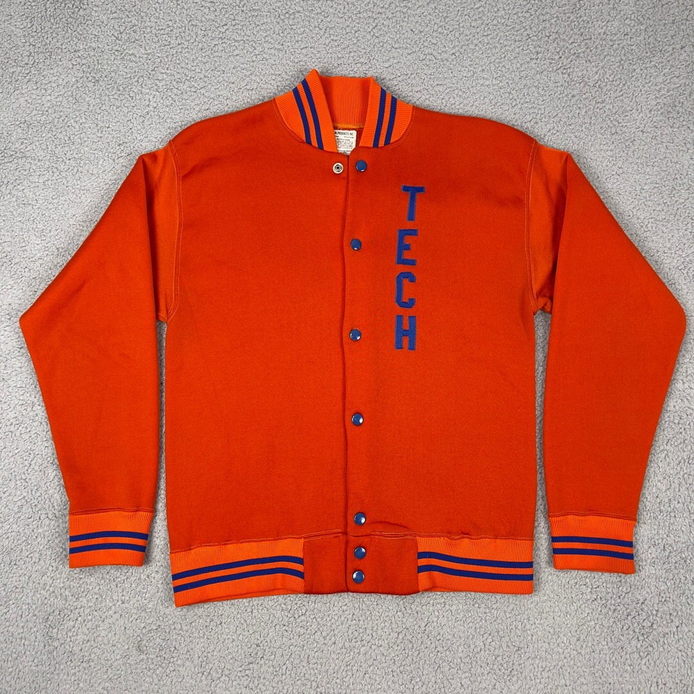 VTG 60s Champion Texas Tech University Varsity Jacket Mens‎ M Orange College USA